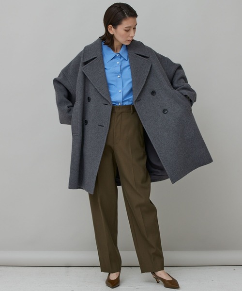 「Curensology」 ピーコート 36 ネイビー レディース_画像3