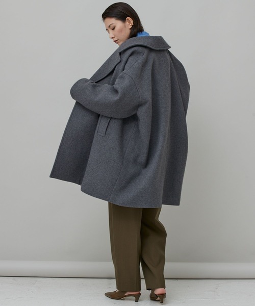 「Curensology」 ピーコート 36 ネイビー レディース_画像4