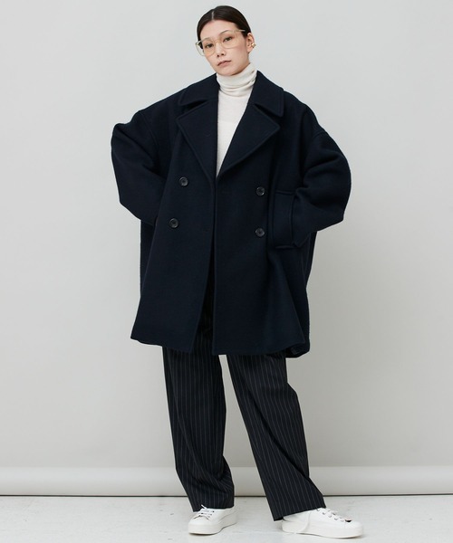 「Curensology」 ピーコート 36 ネイビー レディース_画像6