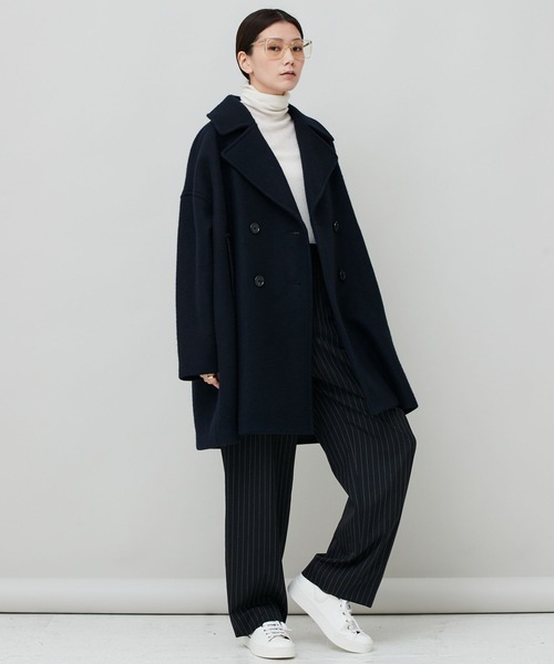 「Curensology」 ピーコート 36 ネイビー レディース_画像7