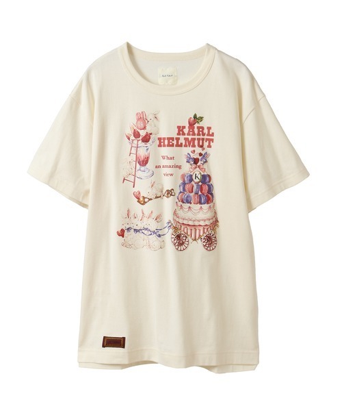 Karl Helmut tシャツ プティプリンス＆マカロンタワープリントT