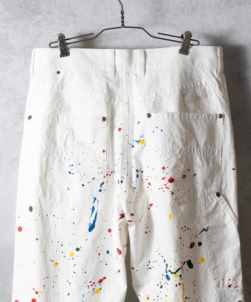 TOLIGHT ペイントチノパン NUMBER (N)INE チノパン HAND PAINTED CHAIN STITCH LOGO SLIM