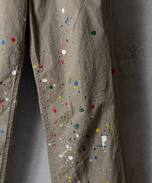 ナンバーナイン　ペンキチノ NUMBER (N)INE チノパン HAND PAINTED CHAIN STITCH LOGO SLIM