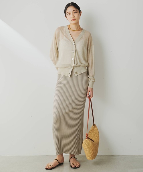 Whim Gazette カーディガン シアーリネンカーディガン