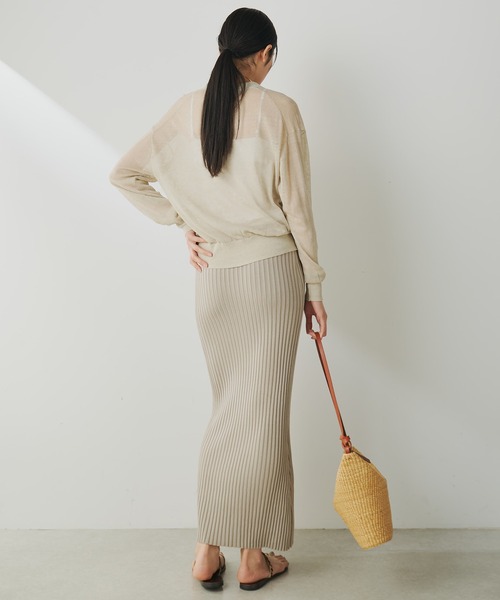 Whim Gazette カーディガン シアーリネンカーディガン