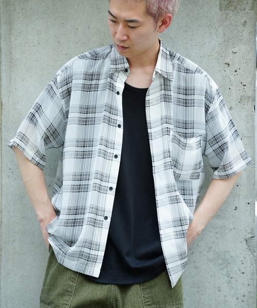 RATTLE TRAP（ラトルトラップ） シャツ 半袖 チェックシアールーズ半袖