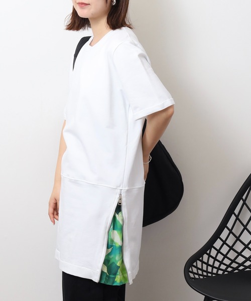 tシャツ ロング柄入りTシャツ レディース