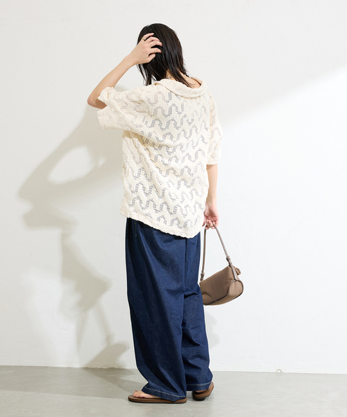 【JOURNAL STANDARD】別注OAS （オーエーエス）クロシェ シャツ JOURNAL STANDARD】別注OAS （オーエーエス）クロシェ シャツ