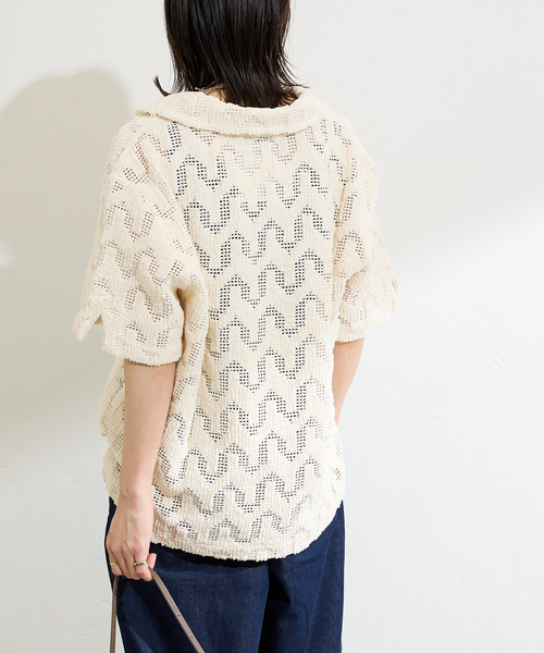 【JOURNAL STANDARD】別注OAS (オーエーエス)クロシェ シャツ JOURNAL STANDARD ブラウス シャツ 別注「OAS/オーエーエス