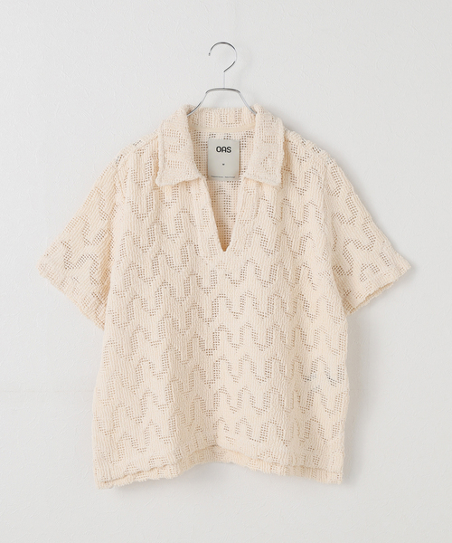 【JOURNAL STANDARD】別注OAS （オーエーエス）クロシェ シャツ JOURNAL STANDARD】別注OAS （オーエーエス）クロシェ シャツ
