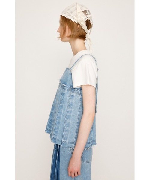 SLY キャミソール PLEATS DENIM CAMI TOPS プリーツ デニム