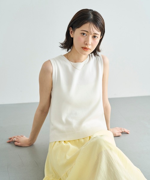meilmada ニット セーター ノースリーブショートニット