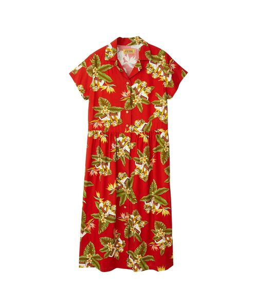 HYSTERIC GLAMOUR ワンピース TROPIC CHANNEL柄 アロハ