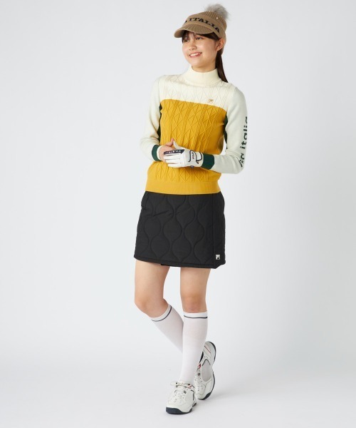FILA GOLF スカート ひょうたん柄キルト中綿ラップスカート : ZOZOTOWN