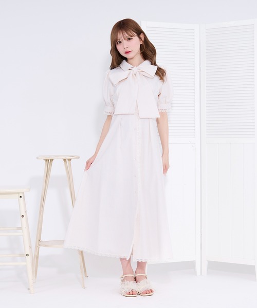 apresjour シャツ+ワンピセット apres jour（アプレジュール） ワンピース 半袖 アソートボウタイ