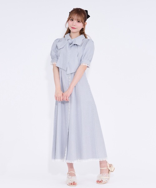 apres jour（アプレジュール） ワンピース 半袖 アソートボウタイ