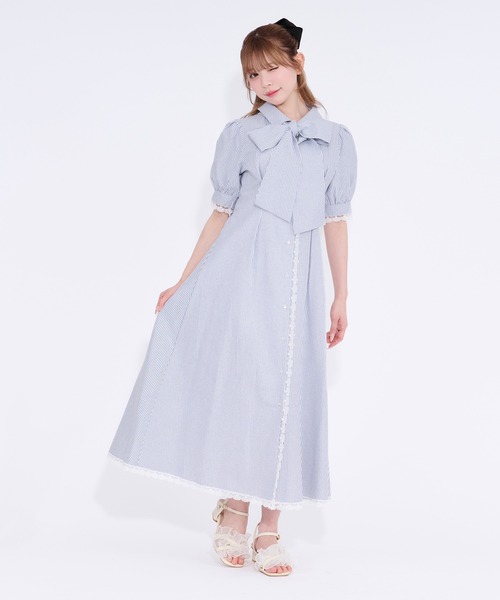 apresjour シャツ+ワンピセット apres jour（アプレジュール） ワンピース 半袖 アソートボウタイ