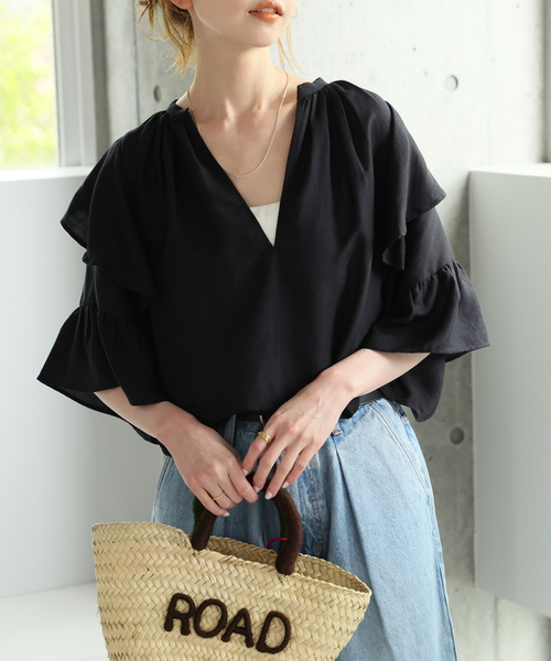 JOURNAL STANDARD 「JOURNAL STANDARD」 半袖ブラウス - ブルー