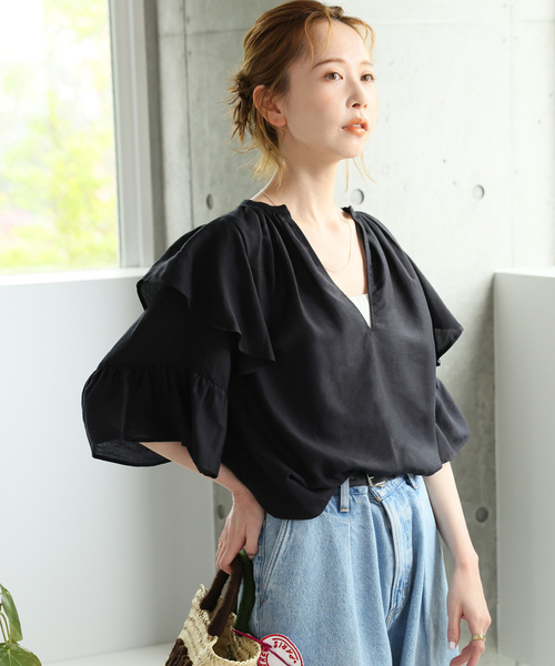 JOURNAL STANDARD 「JOURNAL STANDARD」 半袖ブラウス - ブルー