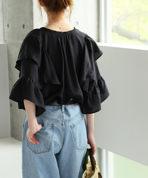 JOURNAL STANDARD 「JOURNAL STANDARD」 半袖ブラウス - ブルー