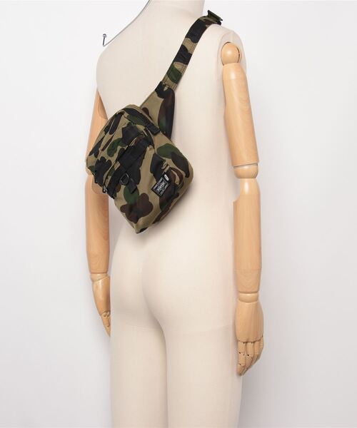 PORTER×アベイシングエイプ/ウエストバッグ/ボディバック 迷彩 A BATHING APE ウエストポーチ PORTER 1ST CAMO BODY BAG メンズ
