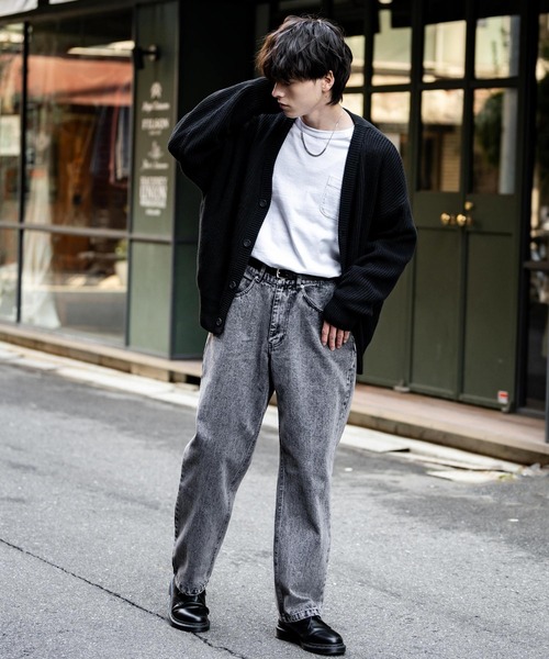 「Rocky Monroe」 加工デニムパンツ L ケミカルウォッシュ メンズ