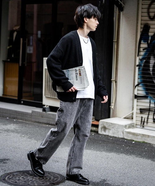 「Rocky Monroe」 加工デニムパンツ L ケミカルウォッシュ メンズ