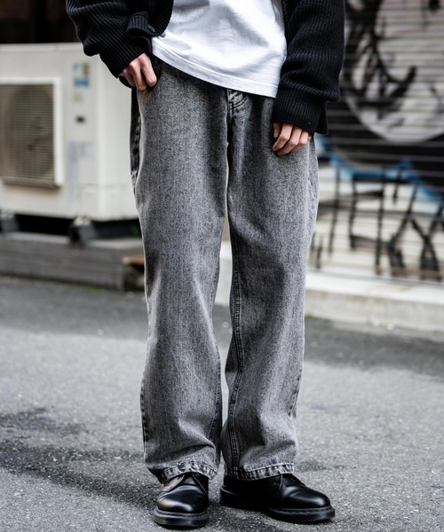 「Rocky Monroe」 加工デニムパンツ L ケミカルウォッシュ メンズ