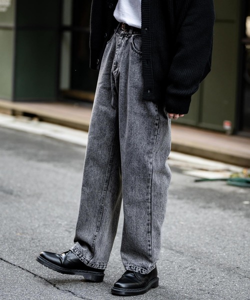「Rocky Monroe」 加工デニムパンツ L ケミカルウォッシュ メンズ