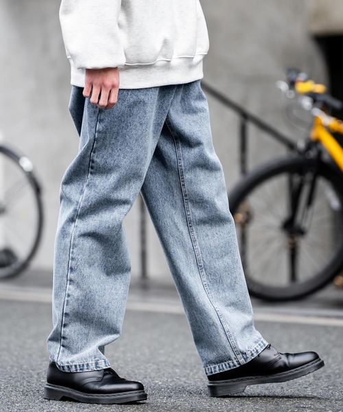 「Rocky Monroe」 加工デニムパンツ L ケミカルウォッシュ メンズ