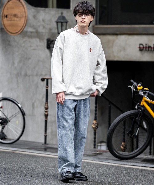 「Rocky Monroe」 加工デニムパンツ L ケミカルウォッシュ メンズ