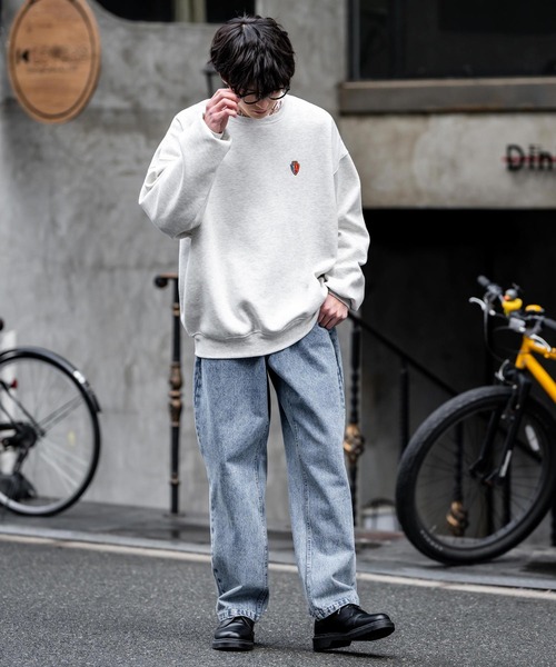 「Rocky Monroe」 加工デニムパンツ L ケミカルウォッシュ メンズ