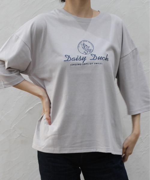 Disney（ディズニー） tシャツ 「DISNEY/ディズニー」プリント7分袖