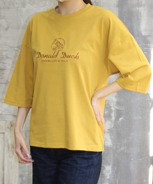 Disney（ディズニー） tシャツ 「DISNEY/ディズニー」プリント7分袖