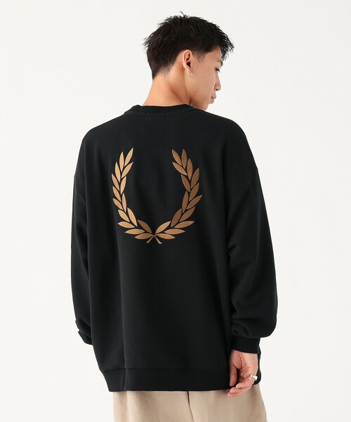 かなや　FRED PERRY マスタード トレーナー　Lサイズ FRED PERRY トレーナー スウェット / エンブロイダリー クルー