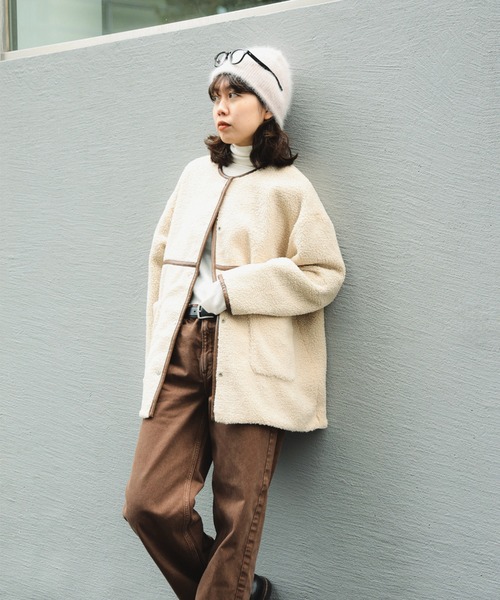 B：MING by BEAMS（ビーミング by ビームス） ブルゾン アウター フェイク レザー × ボア リバーシブル ブルゾン レディース :  ZOZOTOWN Yahoo!店 - 通販 - Yahoo!ショッピング