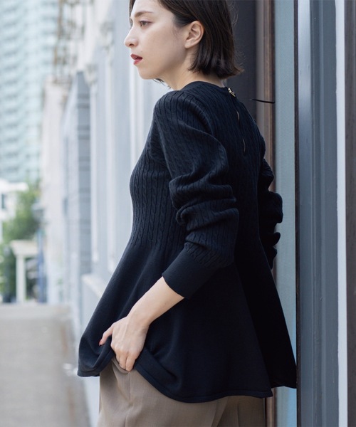 OPAQUE.CLIP（オペークドットクリップ） ニット セーター ミニケーブル