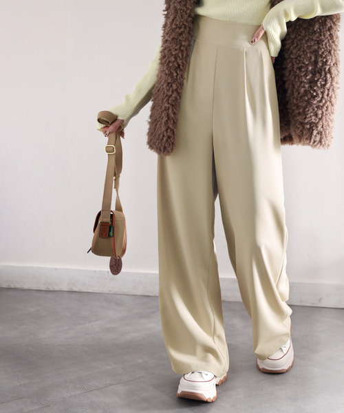 「RIRIYANO」 スラックス MEDIUM チャコールグレー レディース_画像5