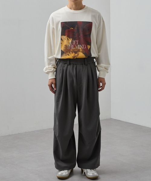 パンツ su-do oversized pt SMLサイズ展開】【セットアップ対応】TRツータックスラックスパンツ