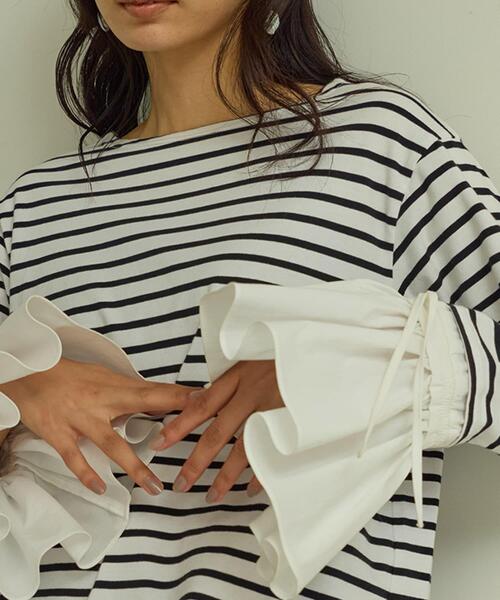 tシャツ Mewl シャツスリーブボーダーTOPS レディース : ZOZOTOWN