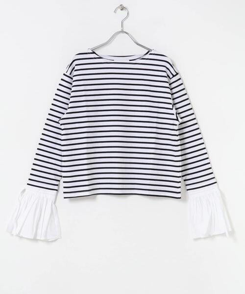 tシャツ Mewl シャツスリーブボーダーTOPS レディース : ZOZOTOWN