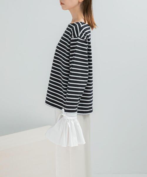 tシャツ Mewl シャツスリーブボーダーTOPS レディース : ZOZOTOWN