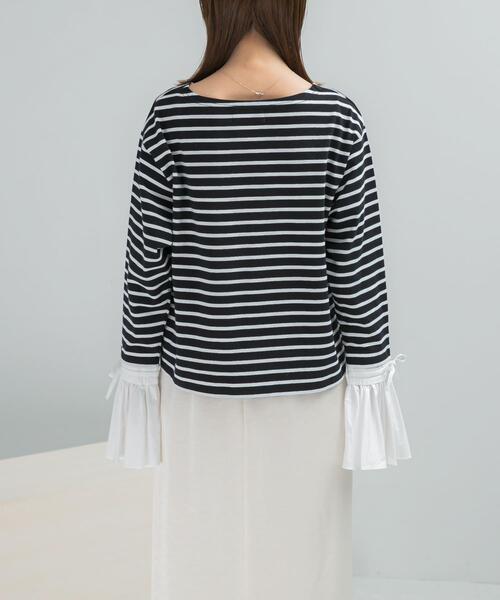 tシャツ Mewl シャツスリーブボーダーTOPS レディース : ZOZOTOWN