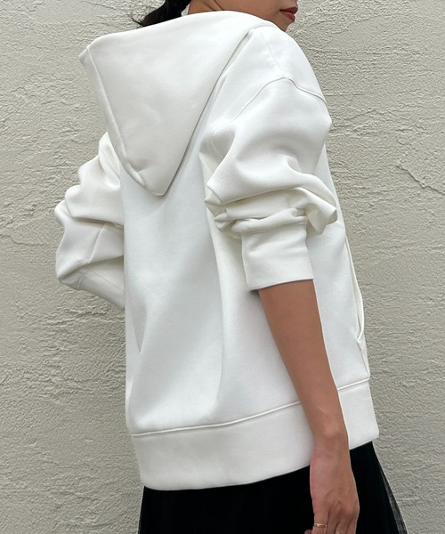 「LOUNGEDRESS」 ジップアップパーカー FREE オフホワイト レディース_画像9