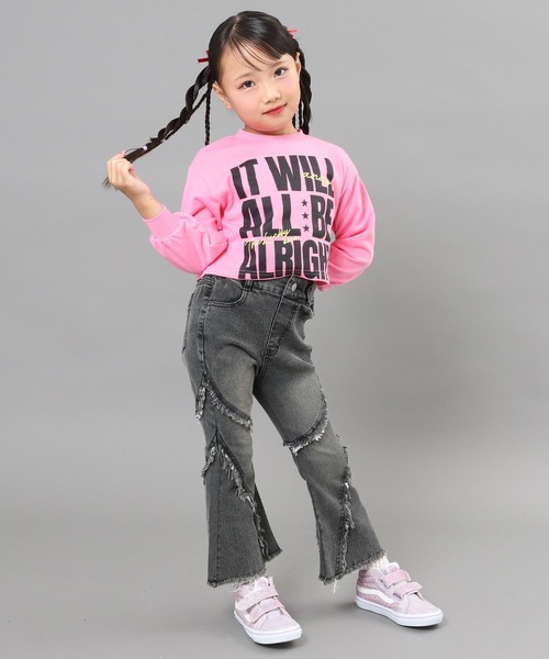 ANAP kids（アナップキッズ） トレーナー メッセージ プリント 