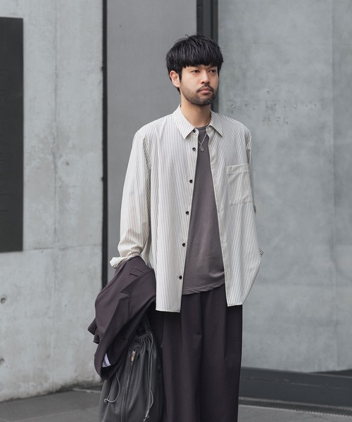 シャツ WO/PE ストライプ L/S SHIRT / WO/PE STRIPE L/S SHIRT メンズの画像