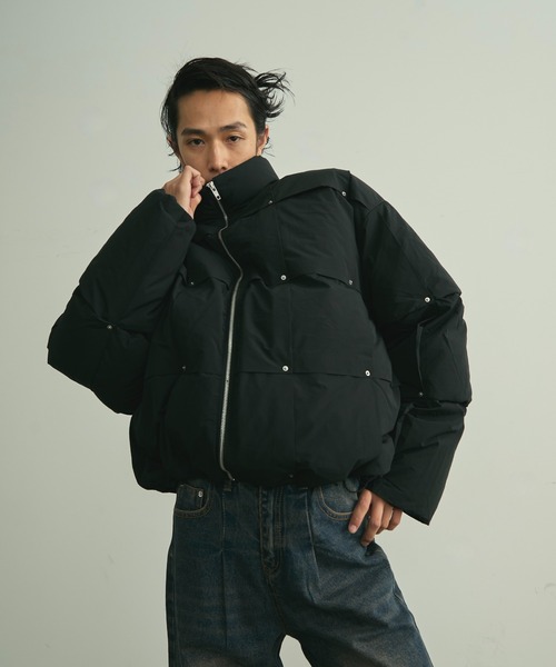 美品✨  ロゴベルトパデッドジャケット　ダウンジャケット BLANK HOTEL ダウンジャケット ダウン Rivet ＆ Tuck Design Down