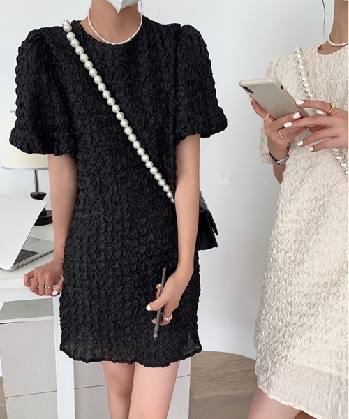 「by muni:r」 半袖ワンピース FREE アイボリー レディース_画像2