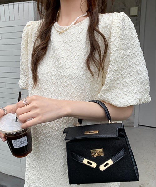 「by muni:r」 半袖ワンピース FREE アイボリー レディース_画像4