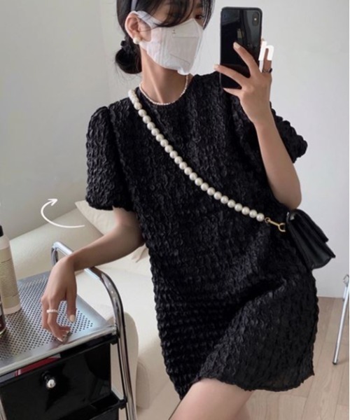 「by muni:r」 半袖ワンピース FREE アイボリー レディース_画像6